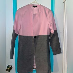 Women’s Pink and Grey Coat/Jacket [XL]